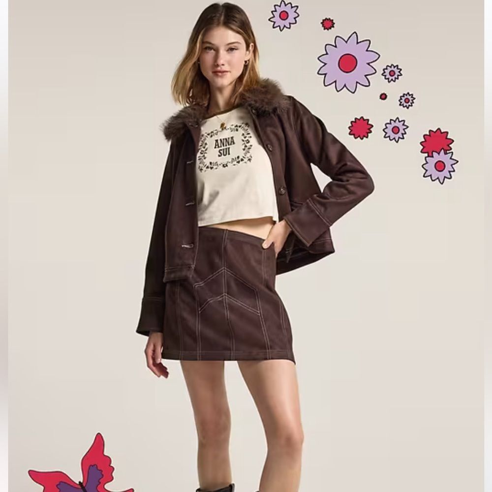 Anna Sui Chocolate Brown Skirt